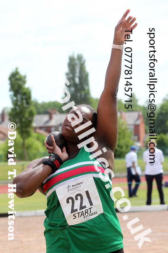Senior womens shot putt, 2021 Northern Senior and Under-20s Champs., Leigh. Photo: David T. Hewitson/Sports for All Pics